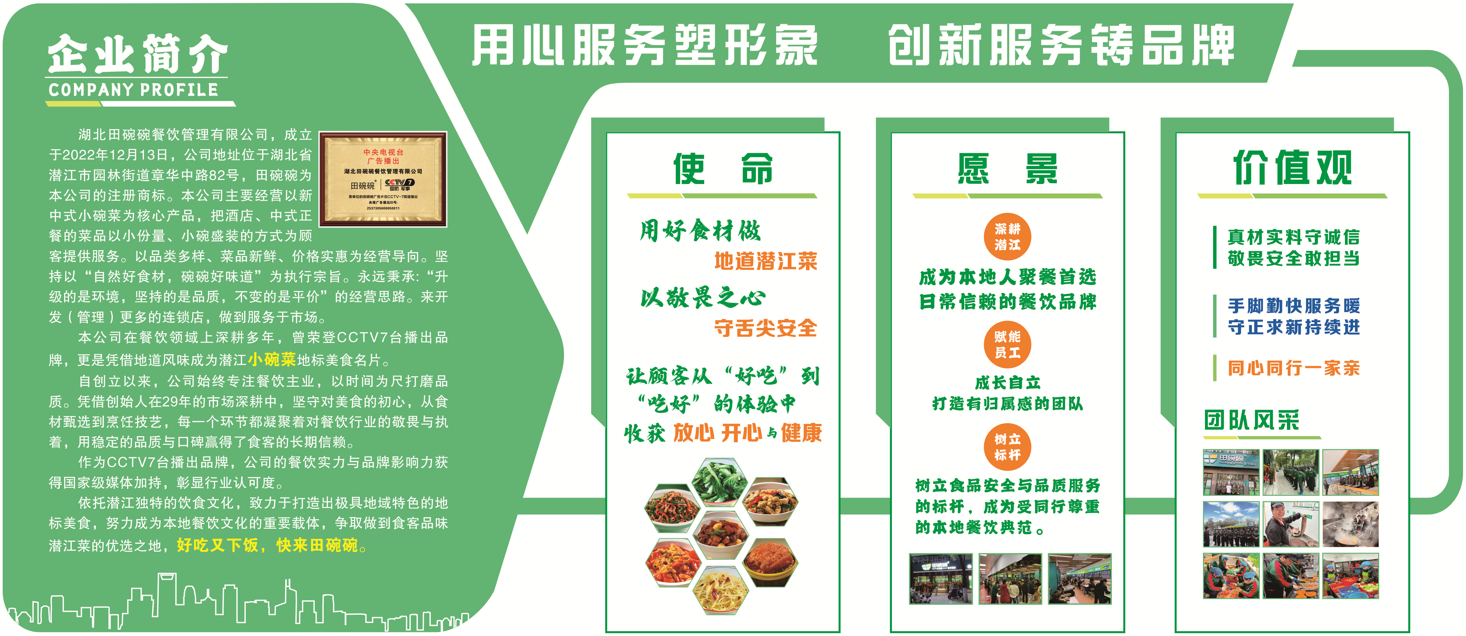 田碗碗公司简介与企业文化展示