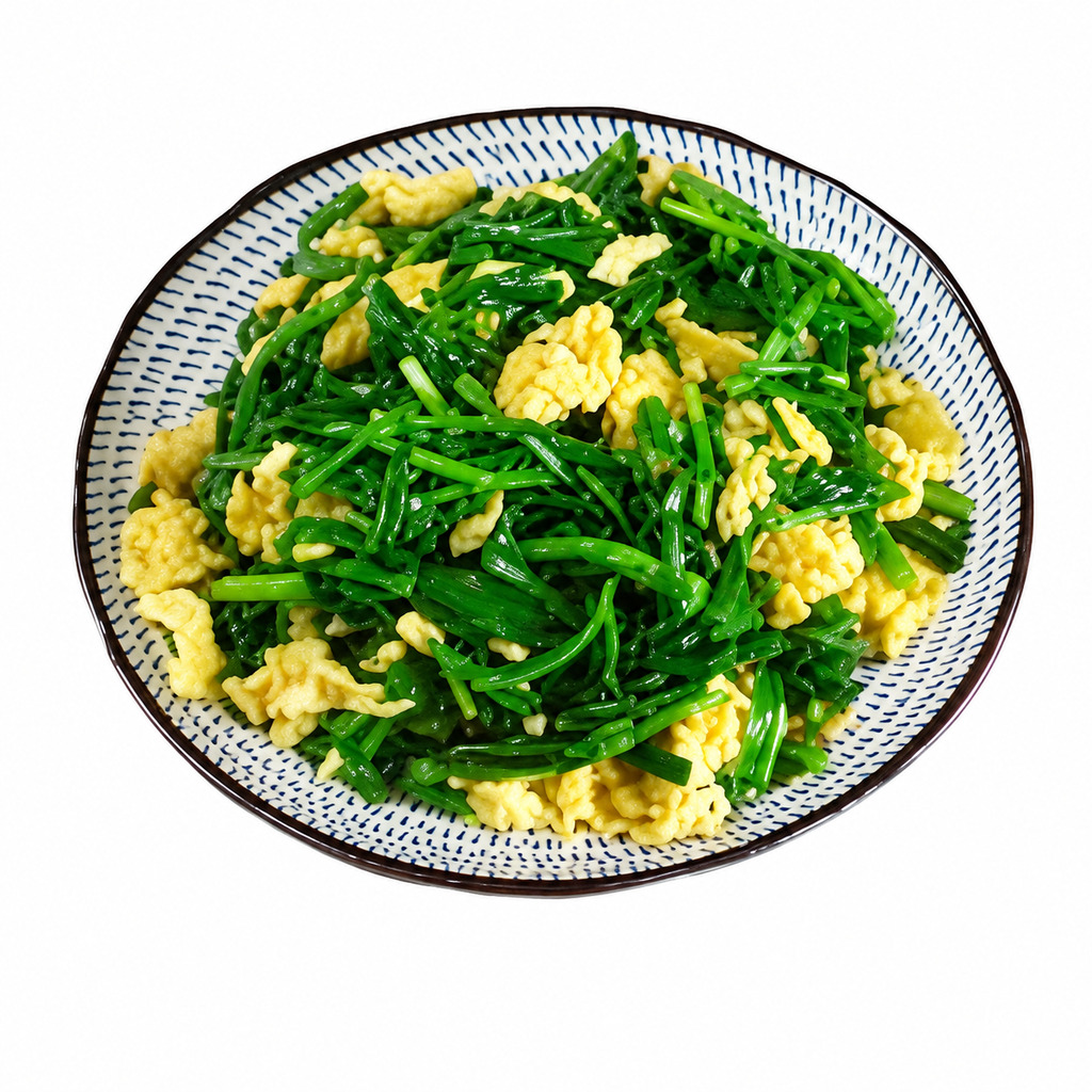 田碗碗韭菜炒土鸡蛋菜品