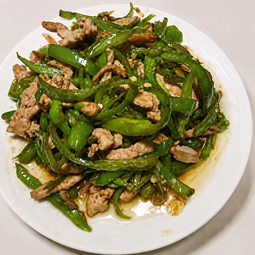 田碗碗青椒肉丝菜品