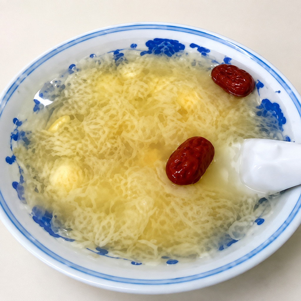 田碗碗银耳莲子汤菜品